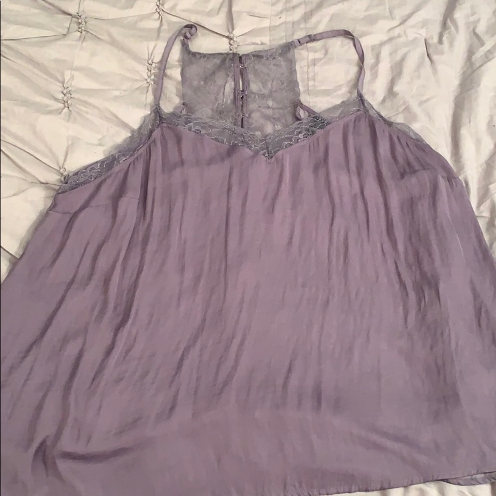 Lilac camisole with lace detailing-NWOT